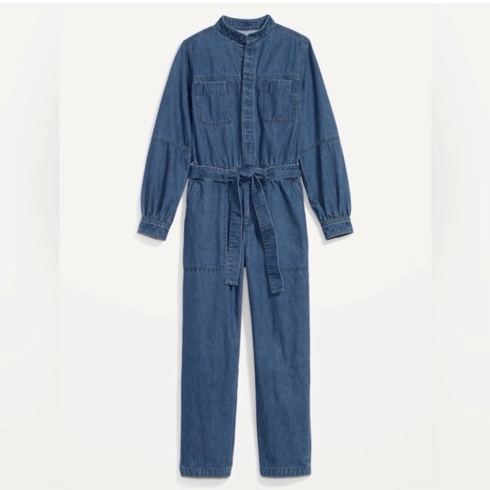 Old Navy Blue Denim Button-Up
